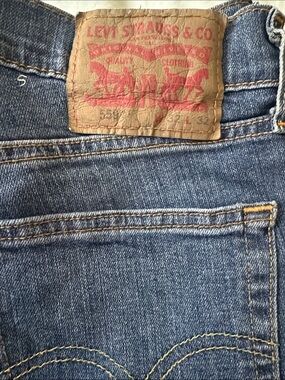 Levi's Blue Denim Jeans with Leather Patch